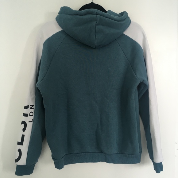 Unisex Closure London Petrol Blue & White Hoodie - Picture 7 of 8